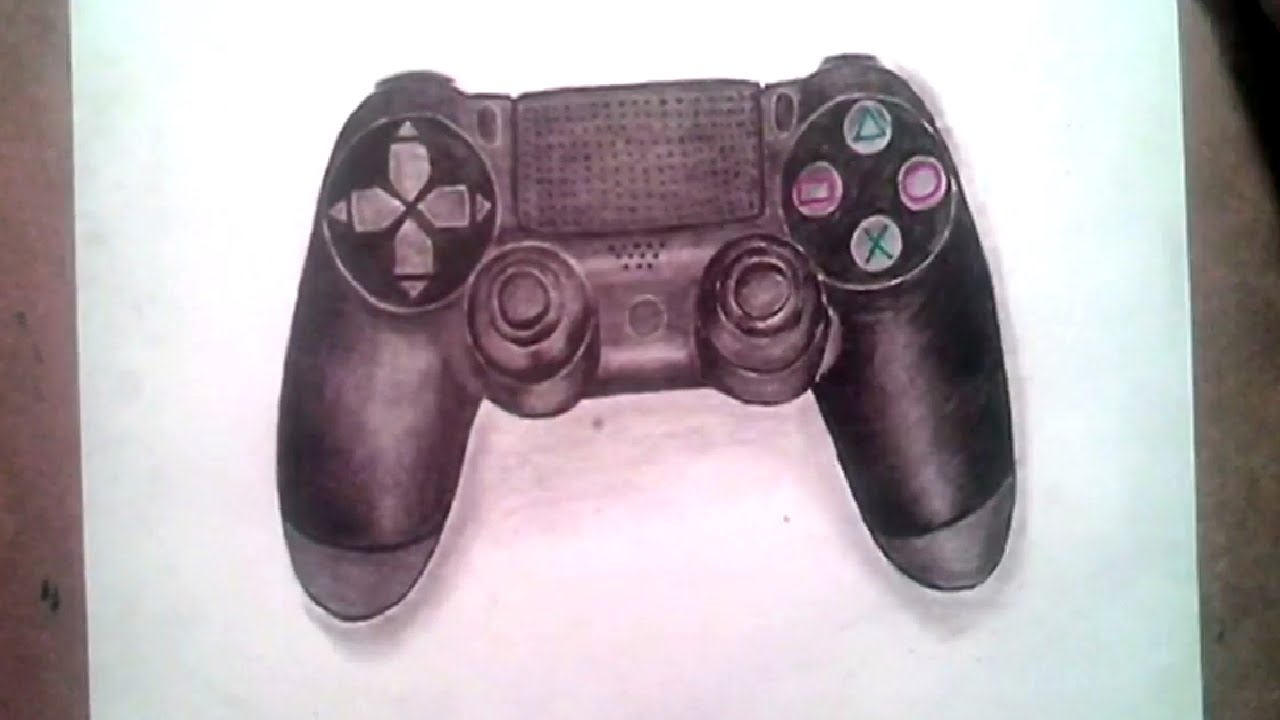 1280x720 Drawing Playstation Controller How To Draw - Drawing Of A Ps3 Controller
