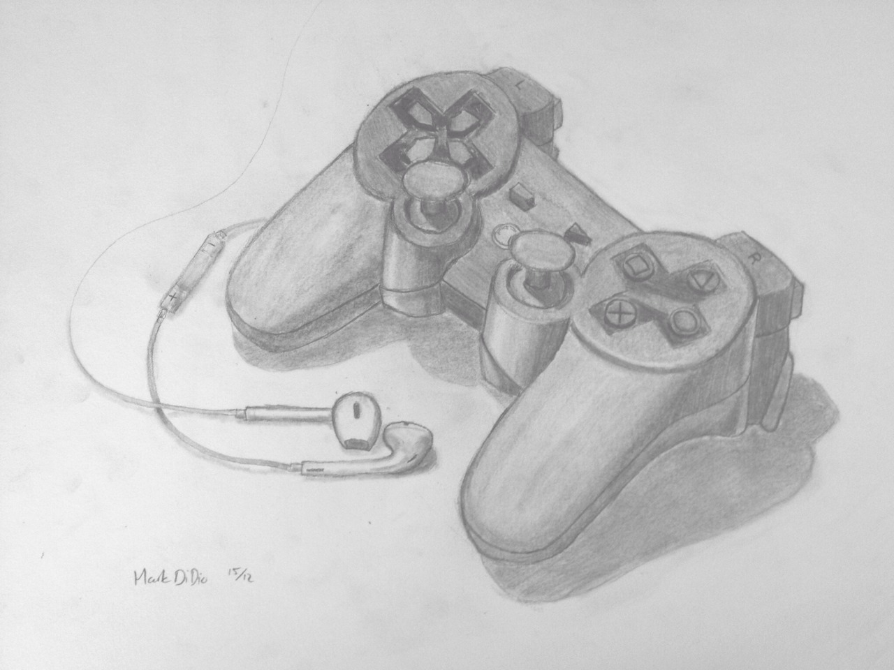 1280x960 Controller Drawing - Drawing Of A Ps3 Controller