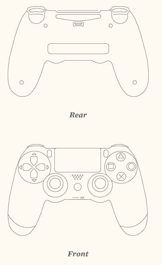 Drawing Of A Ps3 Controller at PaintingValley.com | Explore collection ...