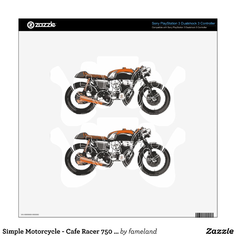 756x756 Simple Motorcycle Cafe Racer Drawing Controller Skin - Drawing Of A Ps3 Controller
