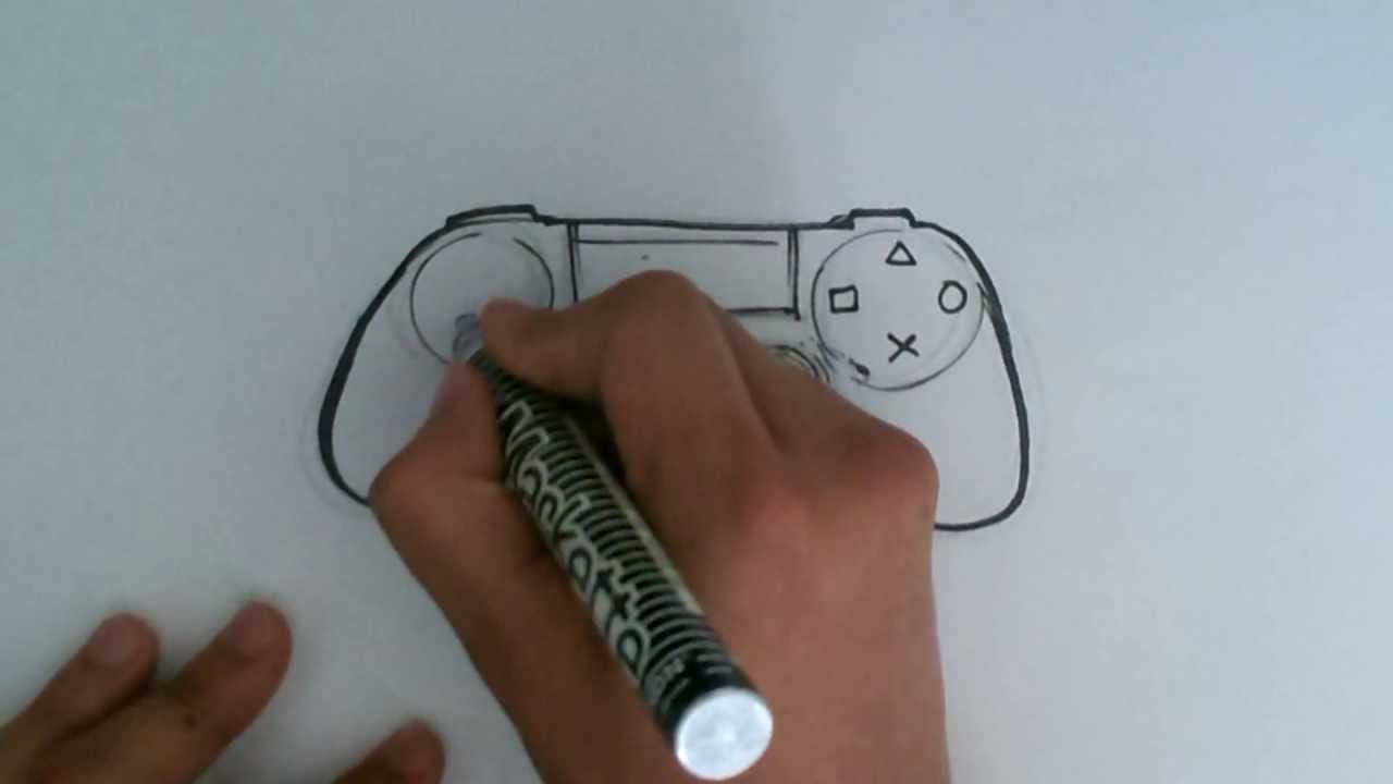 1280x720 How To Draw A Controller - Drawing Of A Ps4 Controller