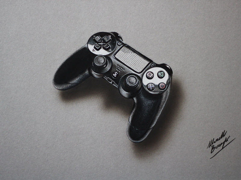 800x600 Dualshock Controller - Drawing Of A Ps4 Controller