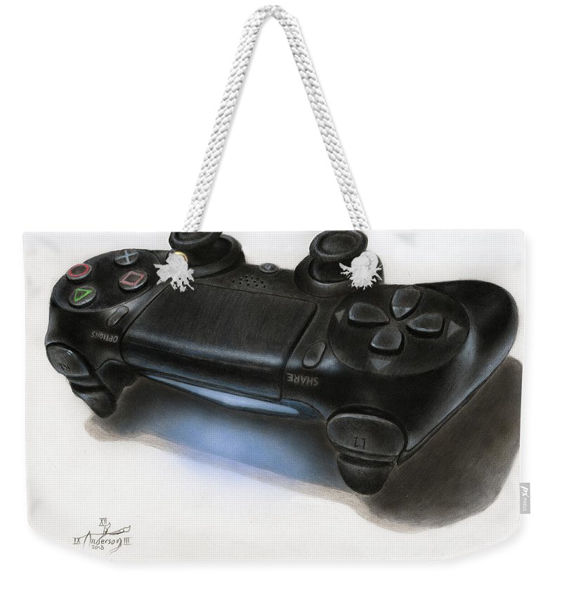 800x845 Controller Drawing Weekender Tote Bag For Sale - Drawing Of A Ps4 Controller