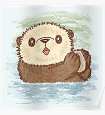 210x230 Sea Otter Drawing Posters Redbubble - Drawing Of A Sea Otter