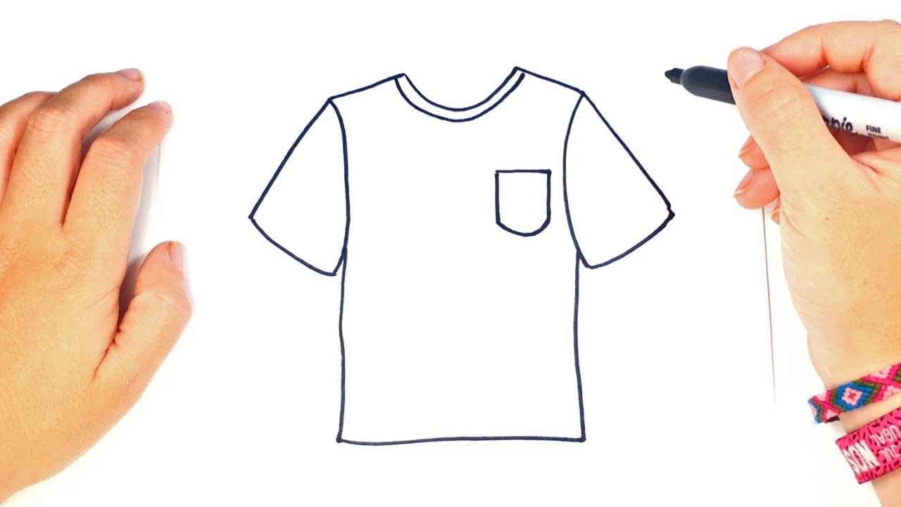 1280x720 How To Draw A T Shirt Step - Drawing Of A Shirt