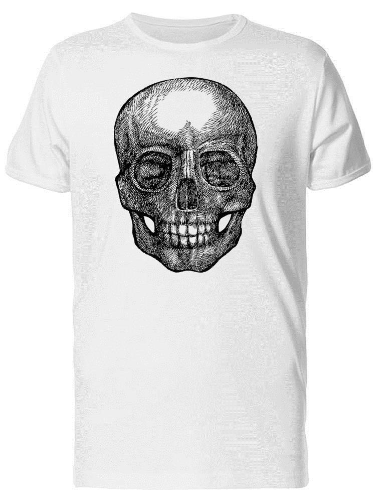 750x1000 Pencil Drawing Of A Human Skull Men's Tee Image - Drawing Of A Shirt
