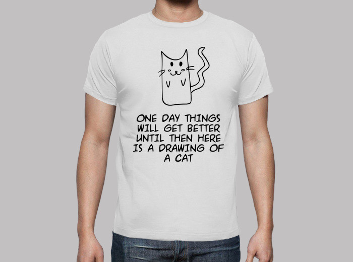 700x520 Here Is The Drawing Of A Cat T Shirt - Drawing Of A Shirt