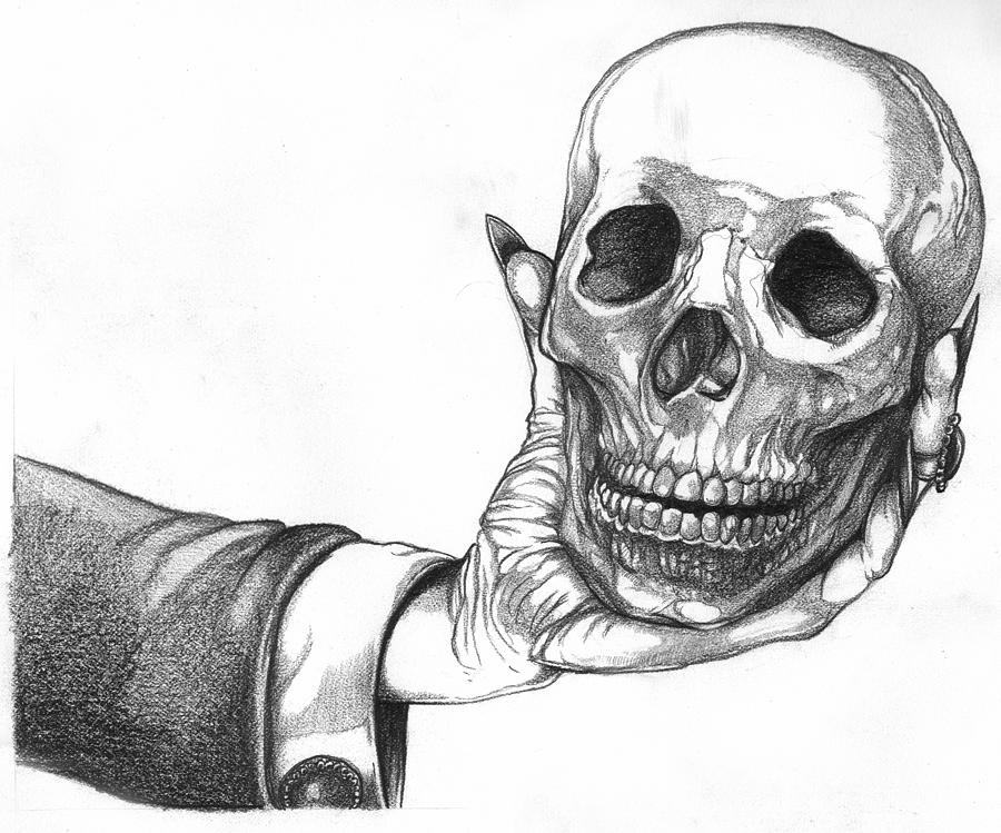 900x749 Hand Holding Skull Drawing - Drawing Of A Skeleton Hand