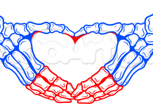 300x210 How To Draw A Skeleton Hand Step - Drawing Of A Skeleton Hand