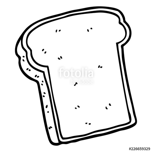 500x500 Line Drawing Cartoon Slice Of Bread Stock Image And Royalty Free - Drawing Of A Slice Of Bread