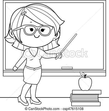 450x459 teacher teaching - Drawing Of A Teacher Teaching