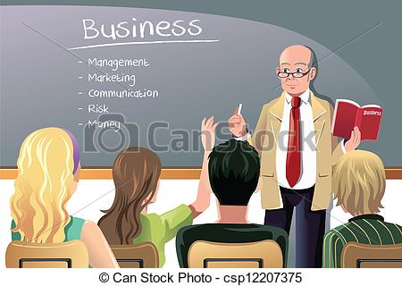 450x320 Business Teacher A Vector Illustration Of A Business Class - Drawing Of A Teacher Teaching