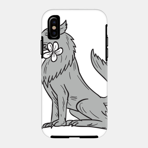 630x630 Timber Wolf Sitting Plumeria Flower Drawing - Drawing Of A Wolf Sitting