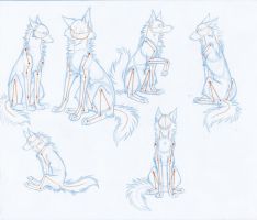 234x200 Anime Wolves Sitting - Drawing Of A Wolf Sitting