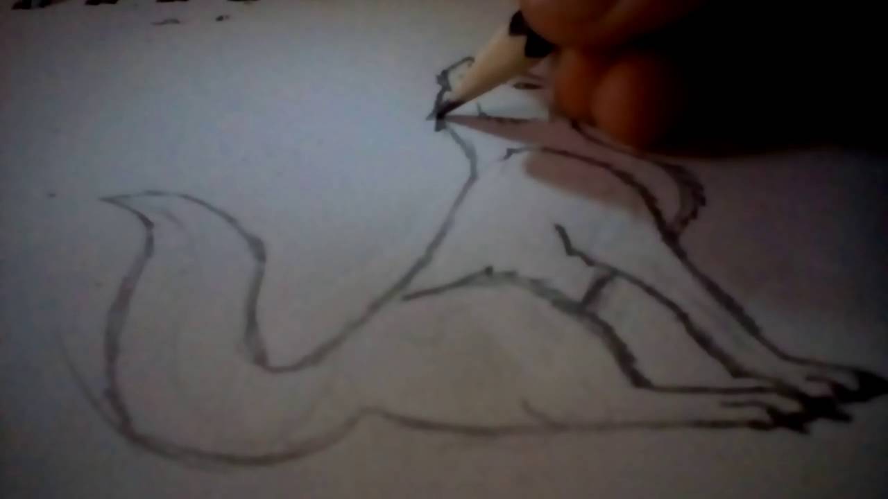 1280x720 How To Draw A Wolf Sitting - Drawing Of A Wolf Sitting