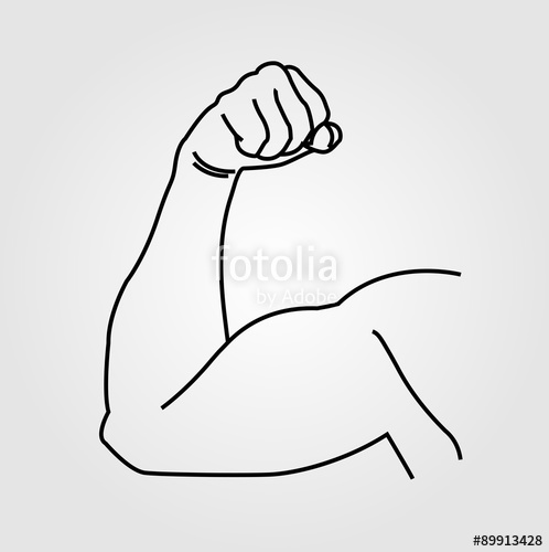 498x500 Abstract Drawing Of A Man's Arm Flex Stock Image And Royalty Free - Drawing Of An Arm