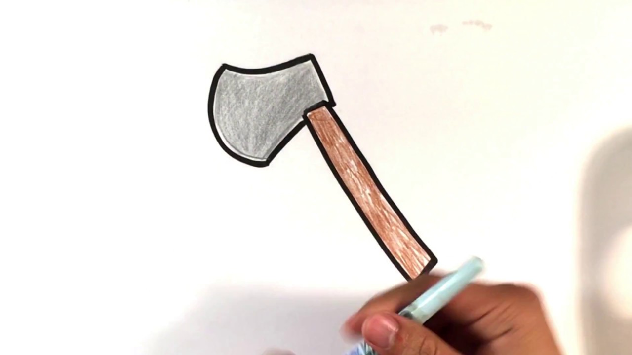 1280x720 How To Draw An Ax - Drawing Of Axe