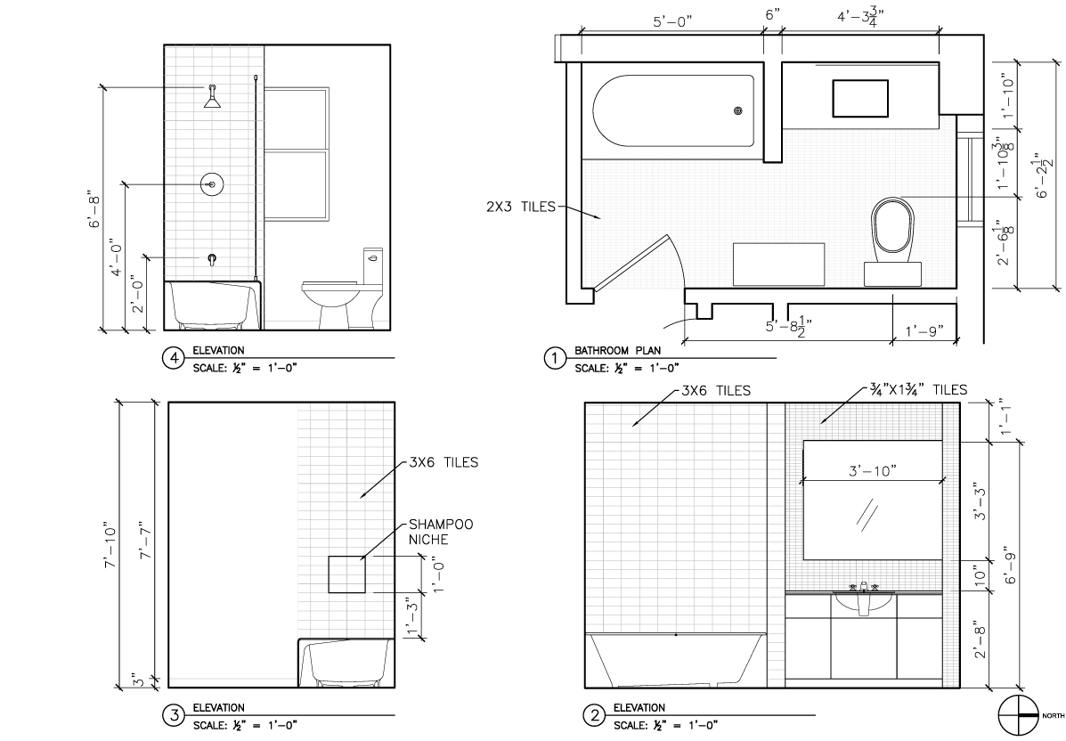 architectural drawing bathroom sink