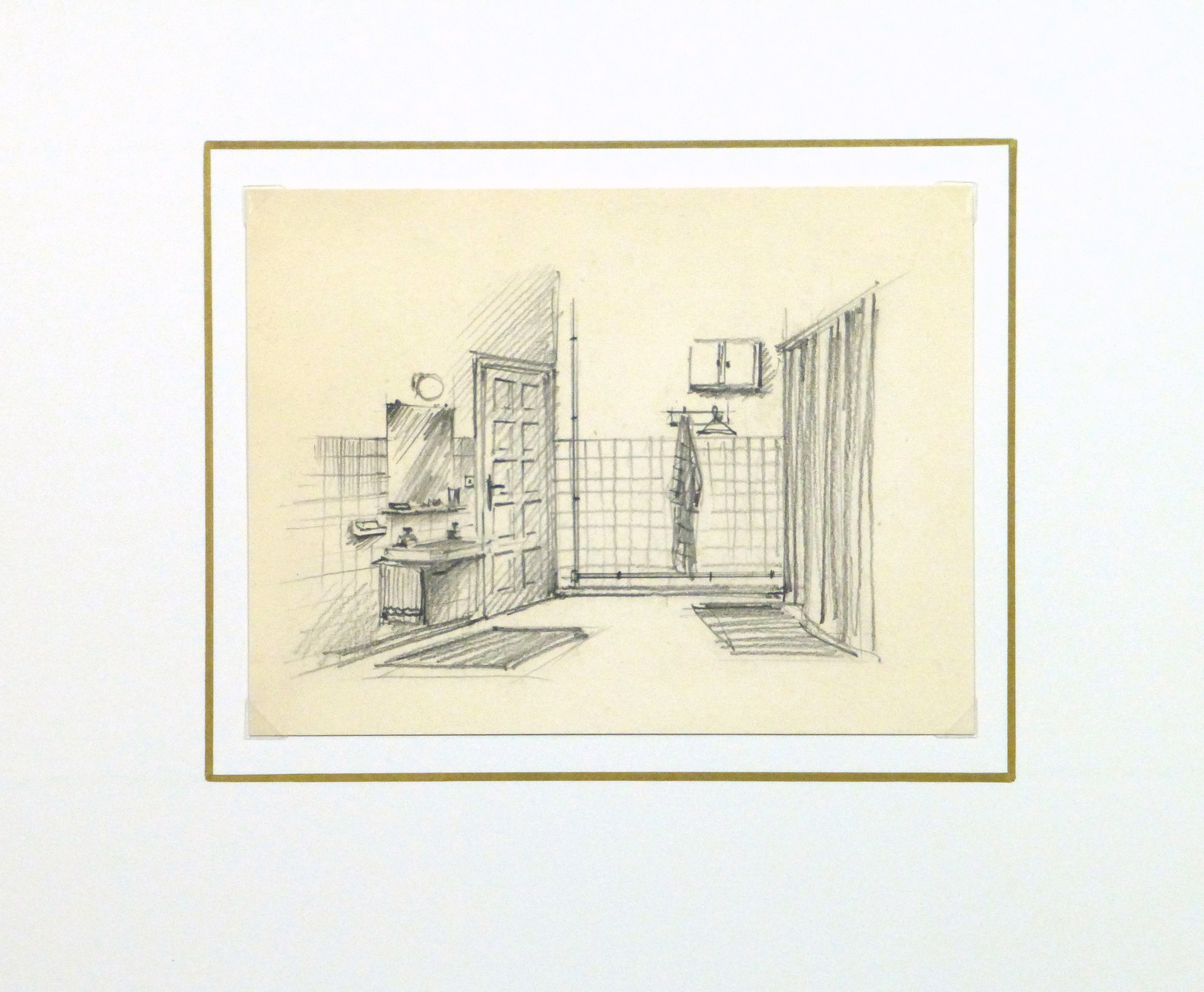 3339x2752 pencil drawing bathroom interior, circa - Drawing Of Bathroom