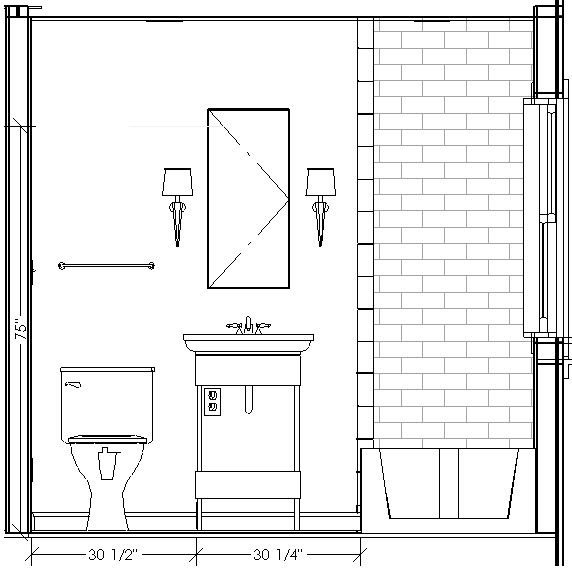 572x571 Major Project In Bathroom Design - Drawing Of Bathroom