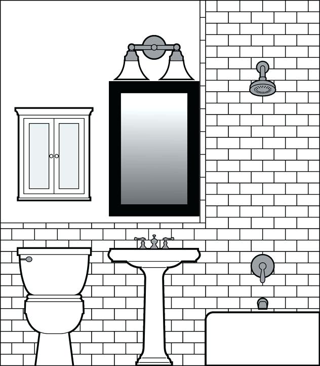 Drawing Of Bathroom at PaintingValley.com | Explore collection of