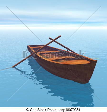 450x470 Wood Boat - Drawing Of Boat In Water