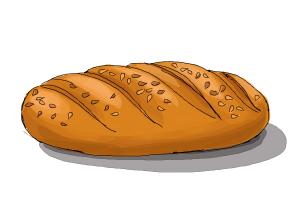 300x200 How To Draw Bread - Drawing Of Bread