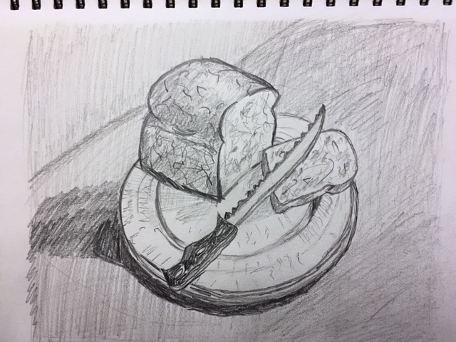 640x480 A Loaf Of Bread Drawing - Drawing Of Bread