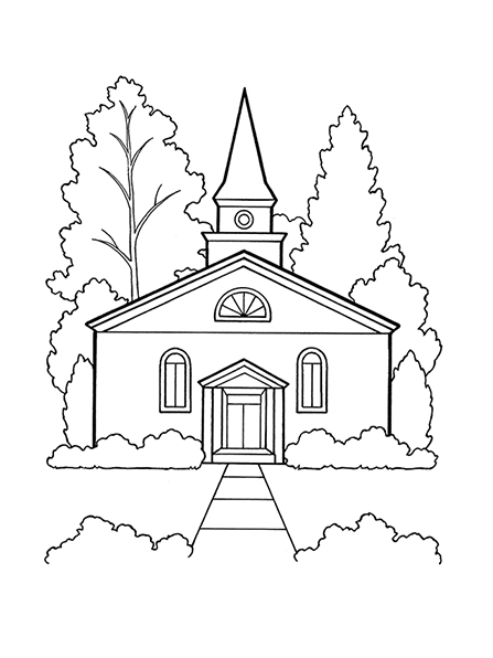Drawing Of Church Building