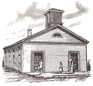 300x278 From Hymns To Horseshoes Kalamazoo's First Church Building - Drawing Of Church Building