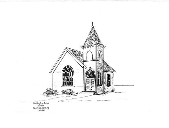 580x439 Lincoln County Historical Societies Historical Building Drawings - Drawing Of Church Building