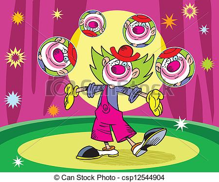 450x375 Circus Clown The Illustration Shows A Funny Clown In The Circus - Drawing Of Circus Joker