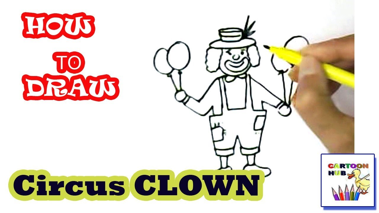 1280x720 How To Draw Circus Clown In Easy St Step - Drawing Of Circus Joker