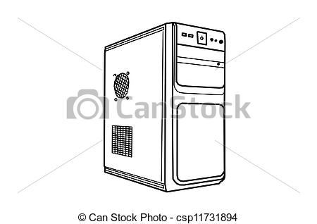 450x318 Drawing Computer System Unit - Drawing Of Computer Parts