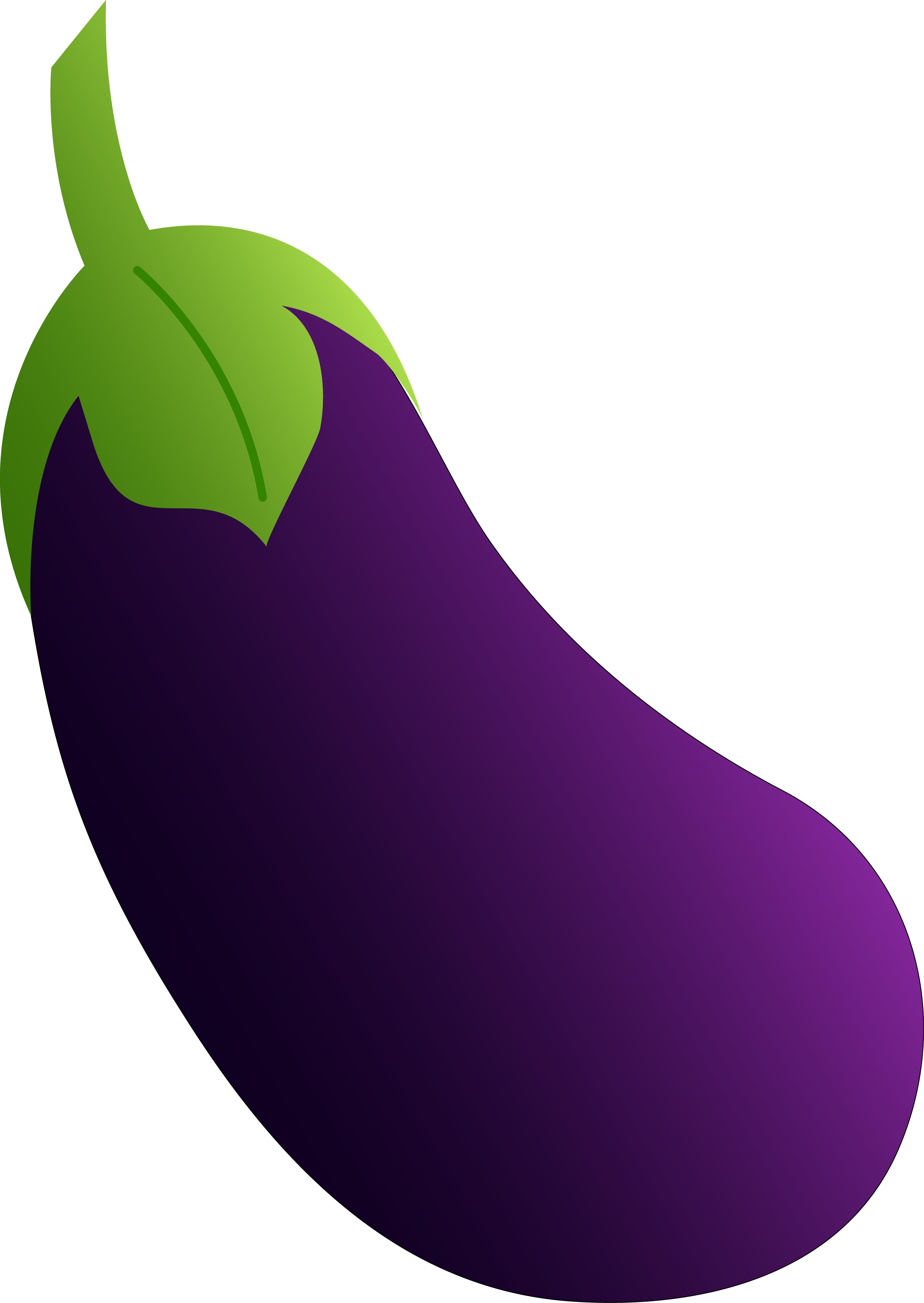 4539x6401 Eggplant Vector Cartoon Transparent Png Clipart Free Download - Drawing Of Eggplant