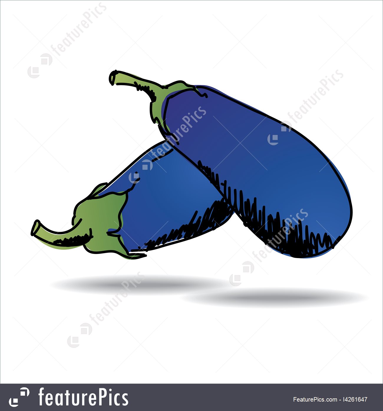 1300x1392 Food Freehand Drawing Eggplant Icon - Drawing Of Eggplant