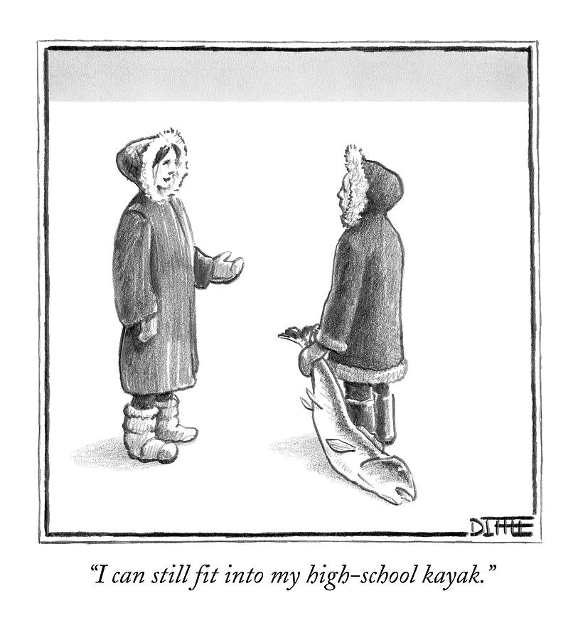 813x900 An Eskimo Woman Speaks To Another Eskimo Drawing - Drawing Of Eskimo