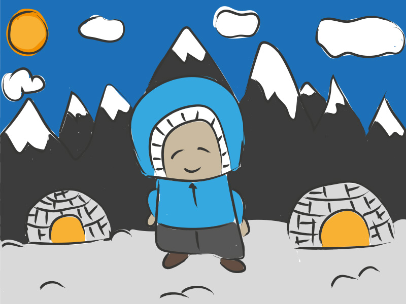 800x600 Eskimo Drawing - Drawing Of Eskimo