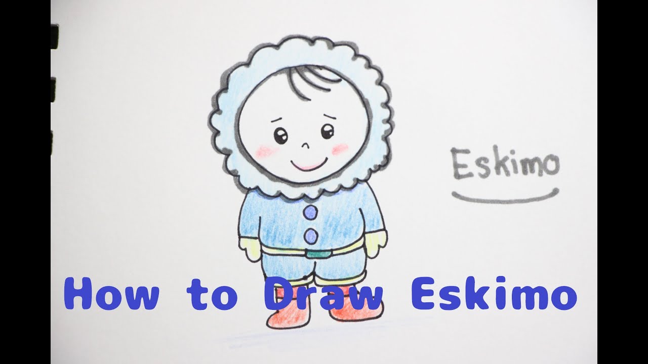 1280x720 How To Draw A Eskimo For Kids Step - Drawing Of Eskimo