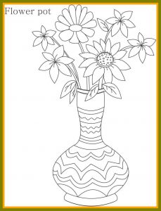 229x300 Flower Vase Drawing Awesome Easy With Picture Of Ideas For Kids - Drawing Of Flower Vase For Kid