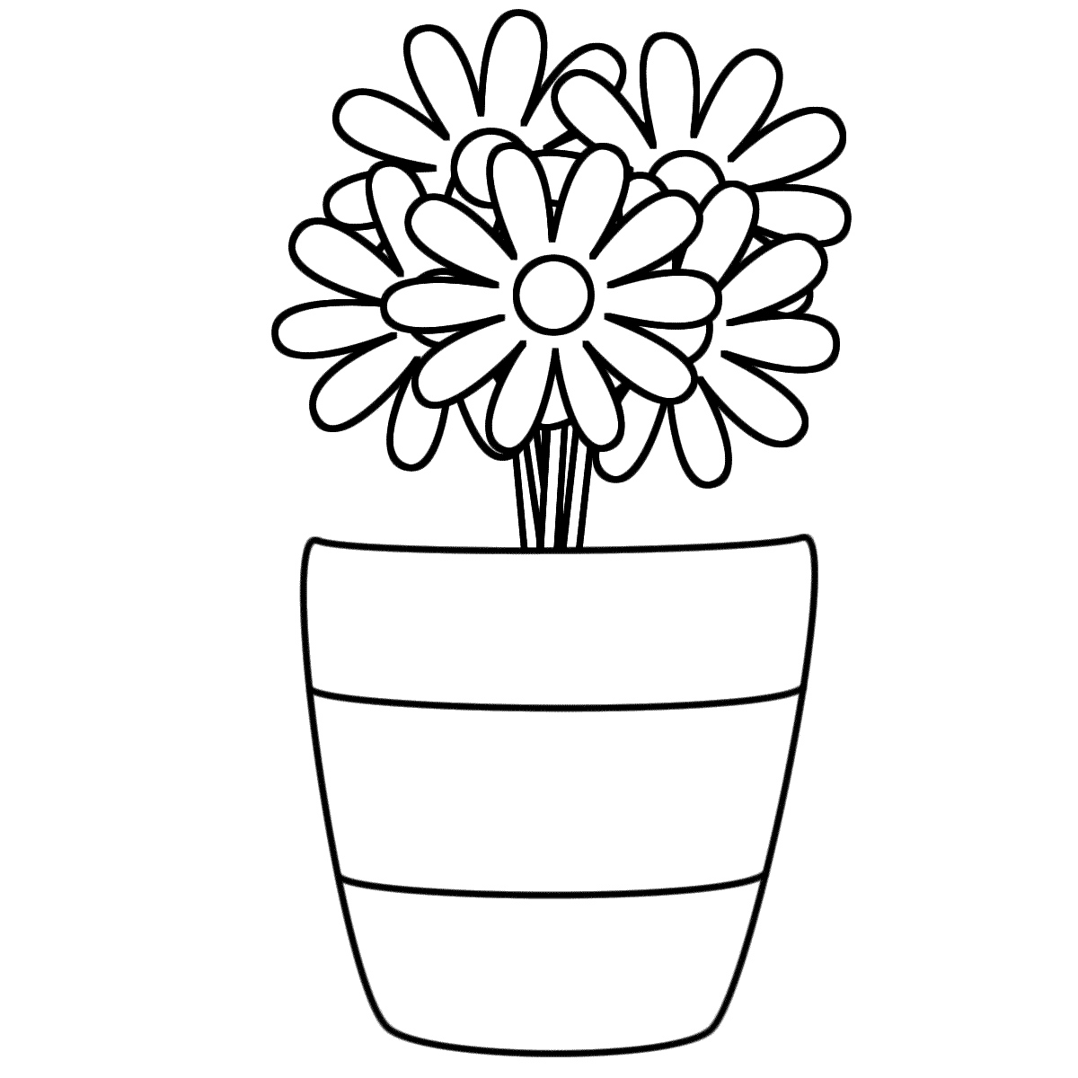 1200x1200 Flower Vase Drawing With Colour New Drawing Plants And Flowers - Drawing Of Flower Vase For Kid