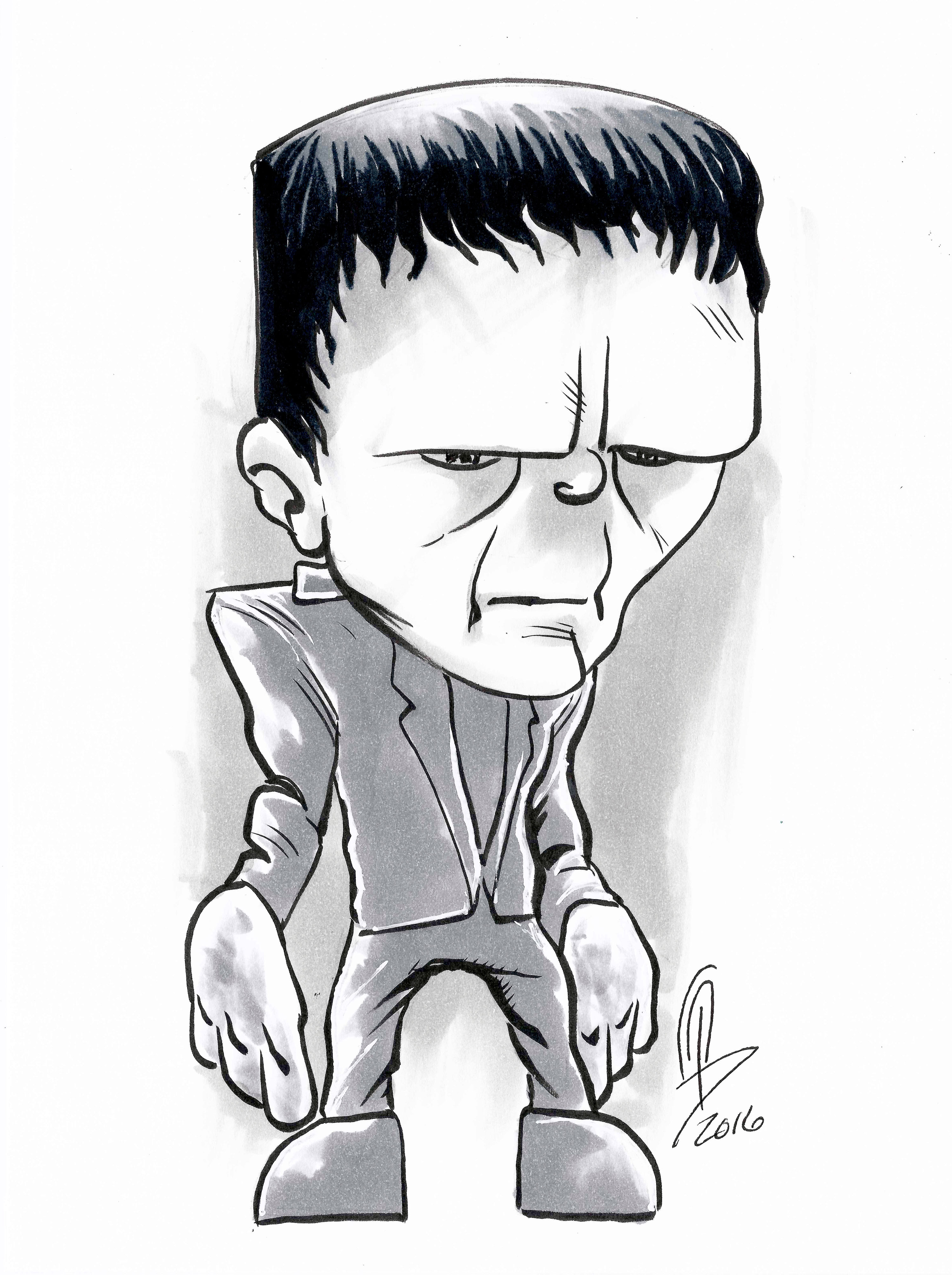 3000x4017 frankenstein's monster original sketch todd beistel comic - Drawing Of Frankenstein Monster