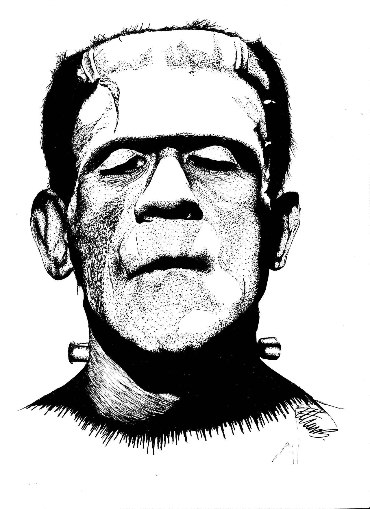 1280x1762 frankenstein's monster i love monsters monster drawing - Drawing Of Frankenstein Monster