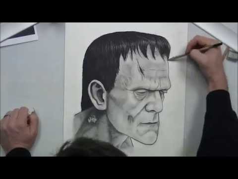 480x360 frankenstein monster time lapse speed drawing portrait - Drawing Of Frankenstein Monster