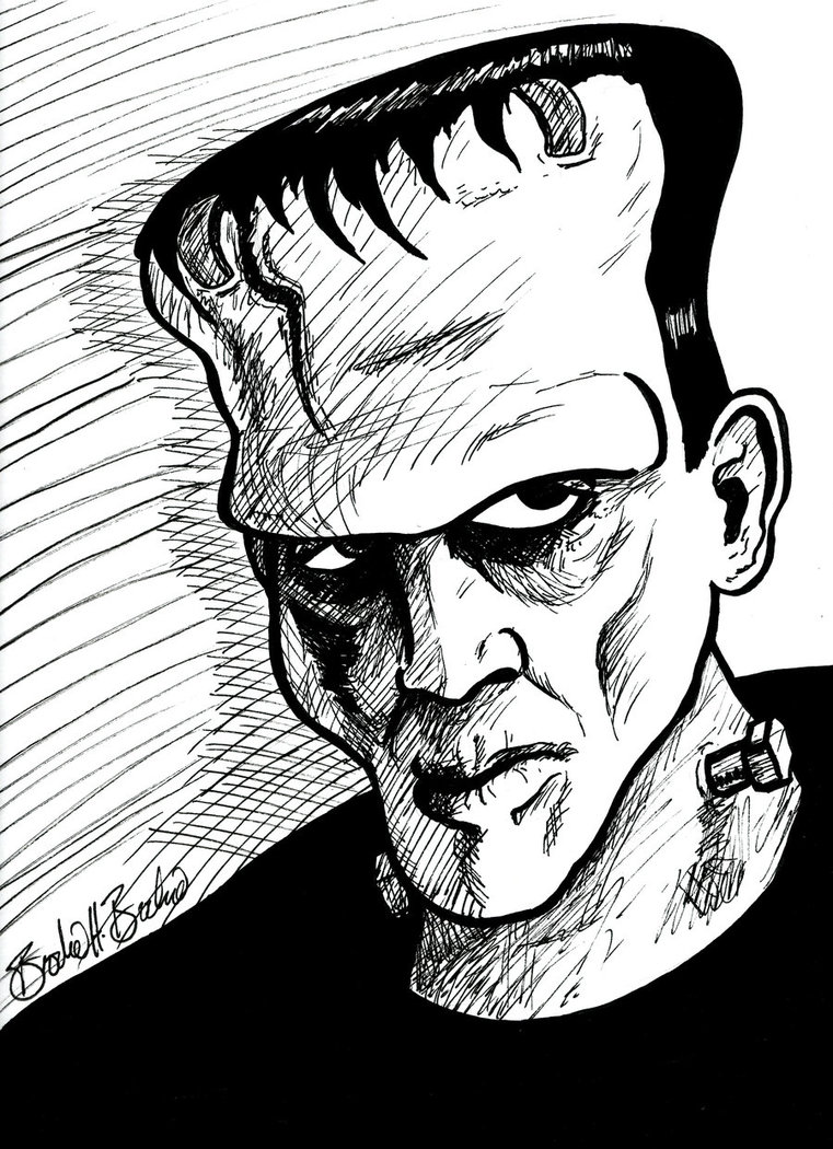 Drawing Of Frankenstein Monster at PaintingValley.com | Explore ...