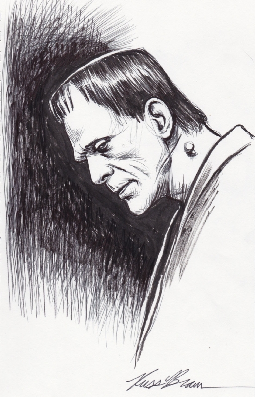 513x800 Russ Braun - Drawing Of Frankenstein Monster