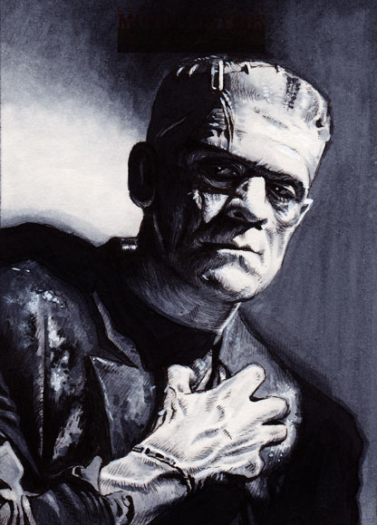 416x579 the frankenstein monster - Drawing Of Frankenstein Monster
