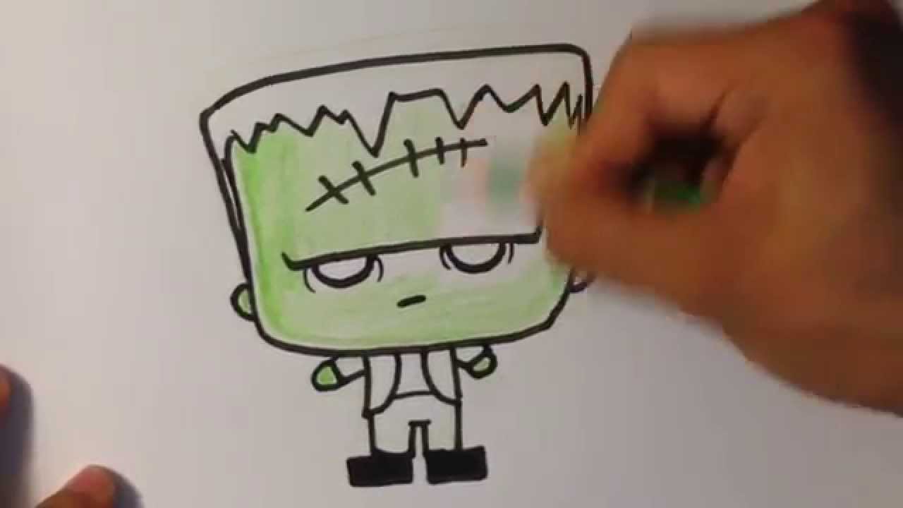 1280x720 halloween drawings cute frankenstein frankenstein's monster - Drawing Of Frankenstein Monster