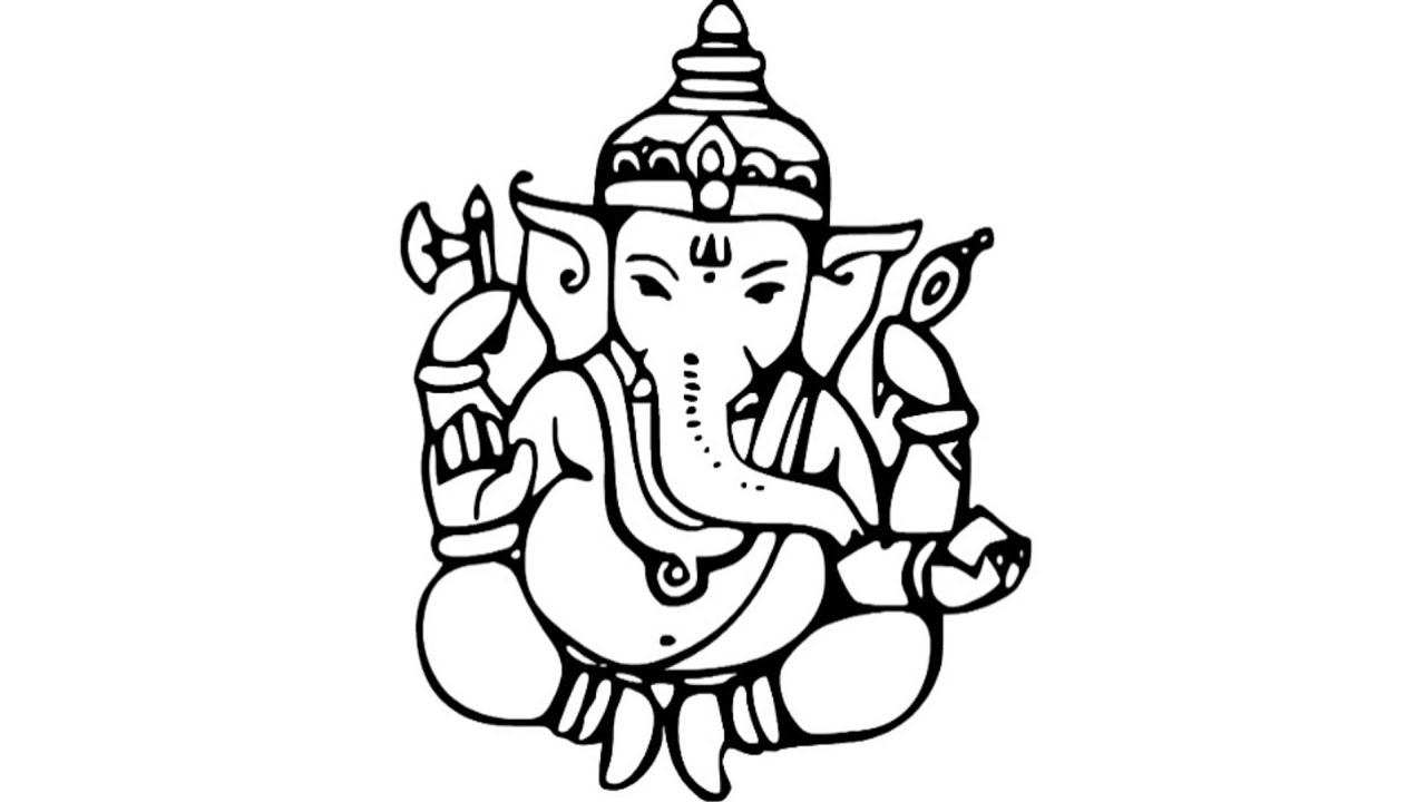 1280x720 ganesha drawing god for free download - Drawing Of God Ganesha.
