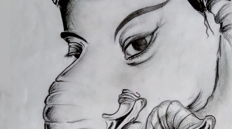 800x445 Ganesha Drawing Rat For Free Download - Drawing Of God Ganesha